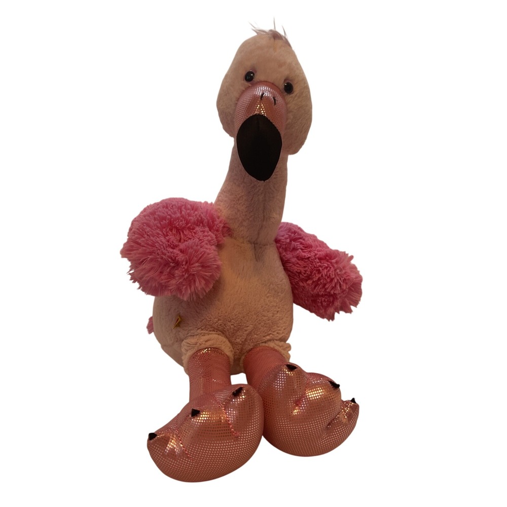 Build-A-Bear Pink Flamingo Plush Stuffed Animal Sparkle 1005232 2010 18 inch